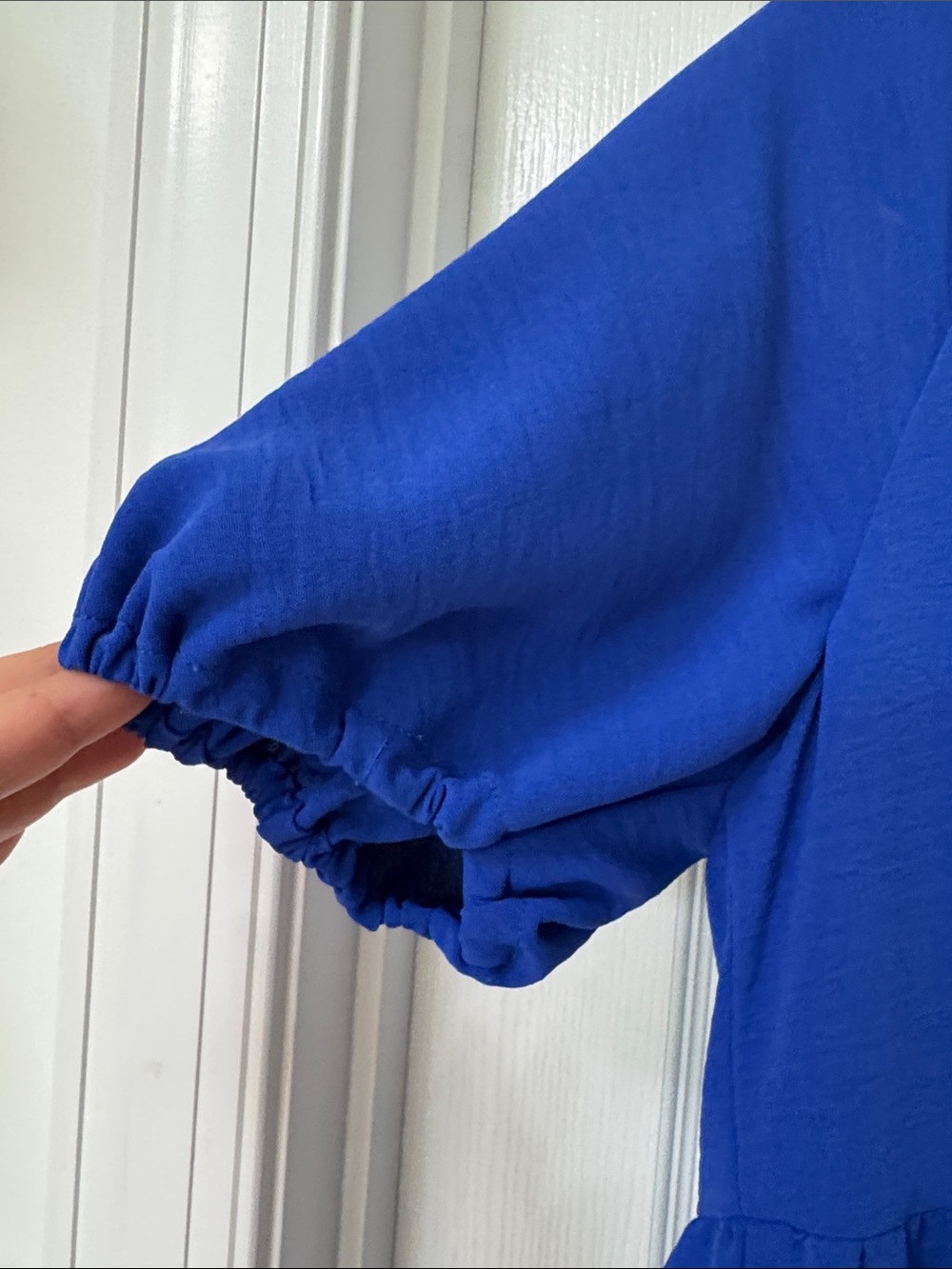 1. State Bold Blue Tiered Ruffle Dress - Picture 2 of 5